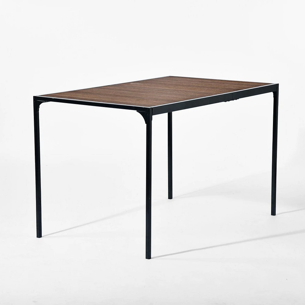 Homy Casa 47 Inch Rectangle Dining Table Desk with Manufactured Wood Metal Legs for Dining Room Home Office Kitchen Bistro
