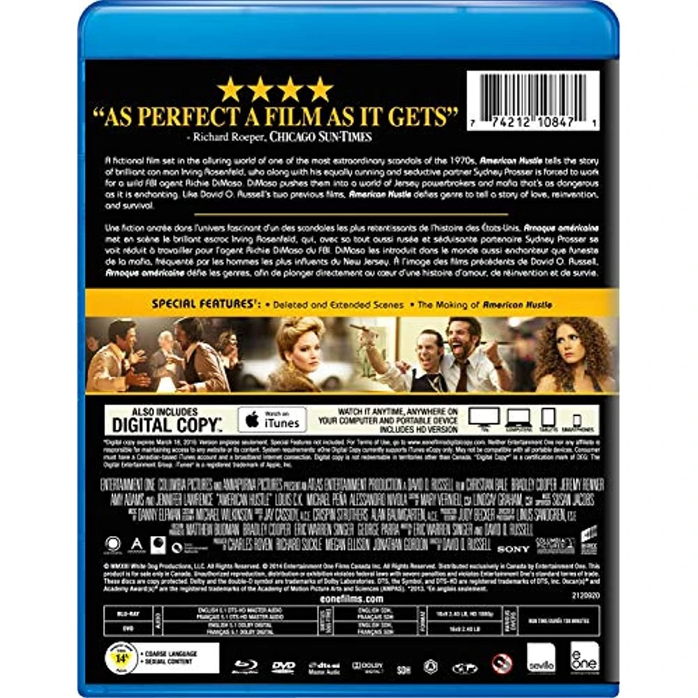 American Hustle Combo (Blu-ray + DVD + Digital Copy)