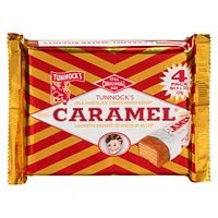 Tunnocks Real Milk Chocolate Caramel Wafer Biscuits, 4 x 30 g