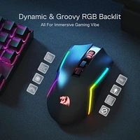 Redragon M693 Wireless Gaming Mouse, 8000 DPI Wired/Wireless Gamer Mouse w/ 3-Mode Connection, BT & 2.4G Wireless, 7 Macro Buttons, Durable Power Capacity for PC/Mac/Laptop