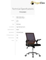 TygerClaw Mid Back Mesh Office Chair