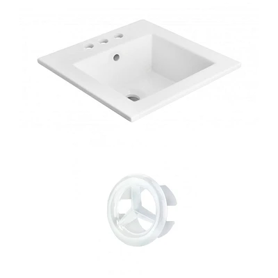 American Imaginations -in. W 3H8-in. Ceramic Top Set In White Color