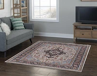 Tapis Emerald Grenier gris & sarcelle de 5 pi x 7 pi