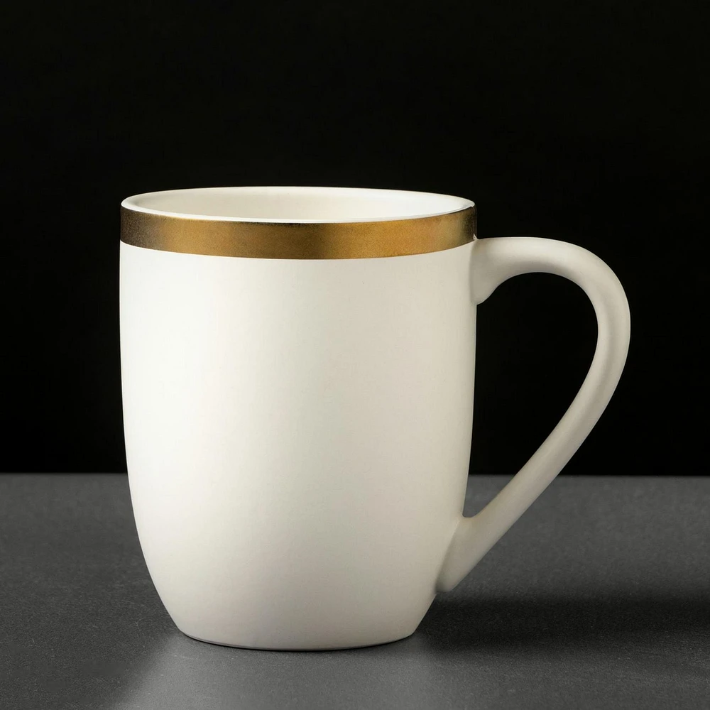 Thyme & Table Stoneware Mug, Everest Collection, White, Mug