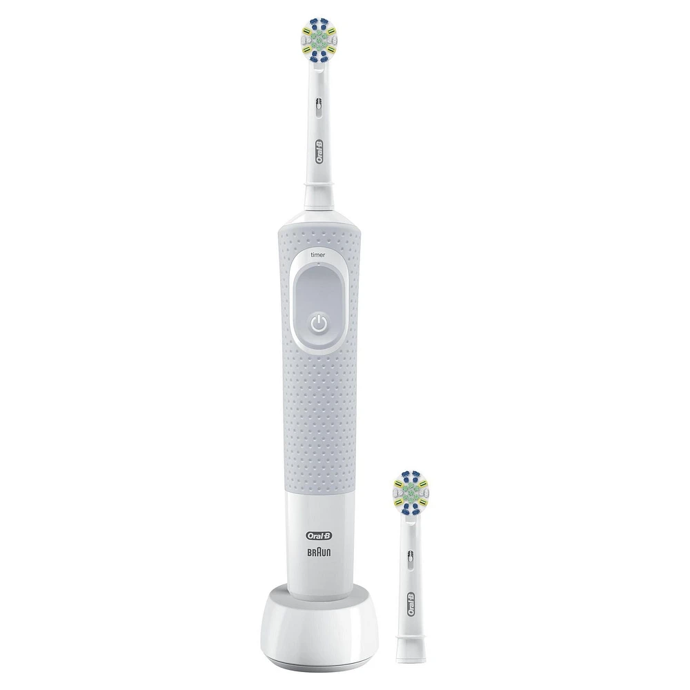 Oral-B Vitality FlossAction Electric Rechargeable Toothbrush with 2 Brush Heads, 2 FlossAction brush heads, Rechargeable handle, charger