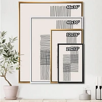 Designart Compositions Géométriques Minimales De Formes Élémentaires XIX ART MURAL À CADRE FLOTTÉ