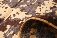 ECARPETGALLERY 4'8" x 6'7" Bordered Jules Oushak Hand-knotted Area Rug for Living Room, Dining Room and Bedroom in Brown