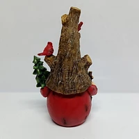HOLIDAY TIME 10INCH POLYRESIN GNOME WITH TREE
