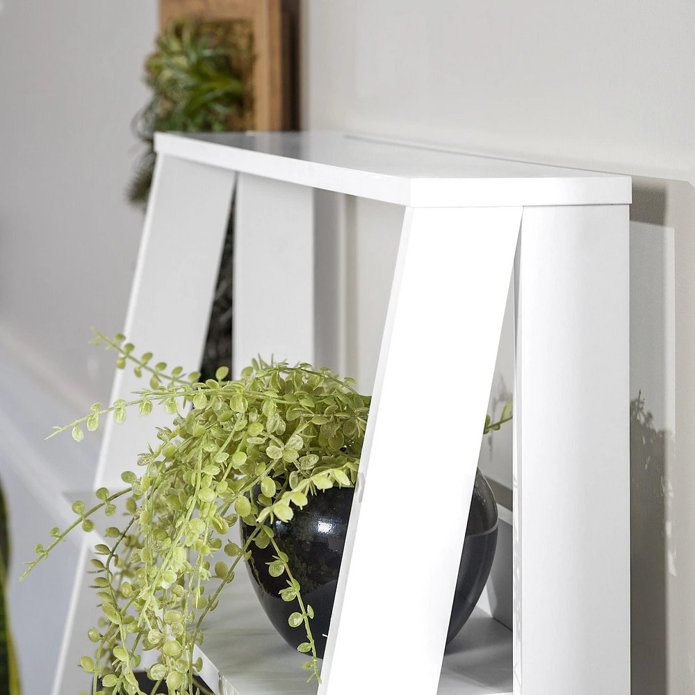 Manor Park 4 Shelf Simple Modern Wood Ladder Bookcase