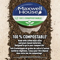 Maxwell House French Vanilla Coffee 100% Compostable Pods, 12 Pods, 108g