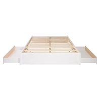 Base de grand lit plateforme avec deux tiroirs