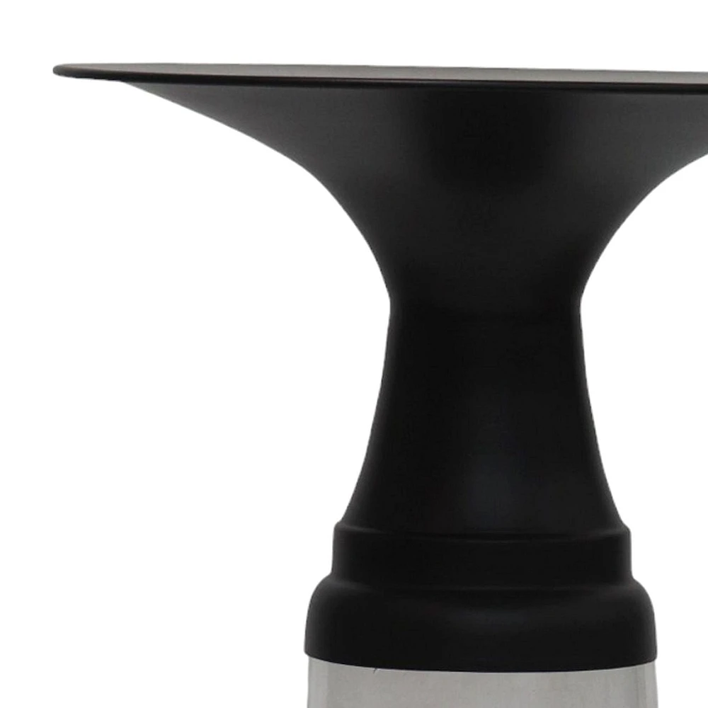 Moderne Verre Moulé et Métal Table d'Appoint - Clair et Noir