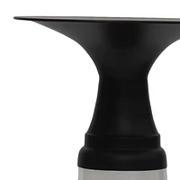 Moderne Verre Moulé et Métal Table d'Appoint - Clair et Noir