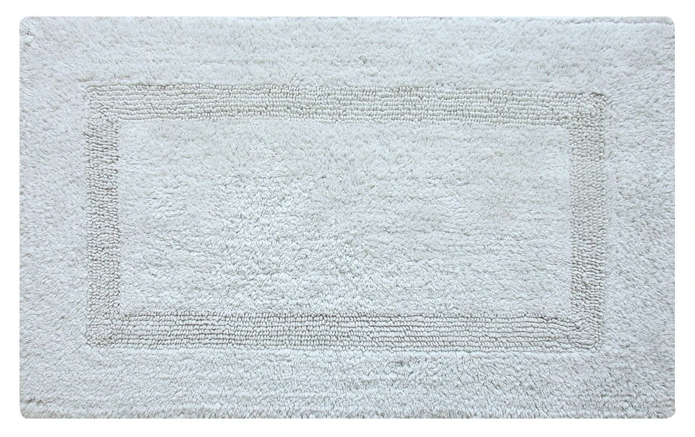 Tapis de bain en coton réversible doux et absorbant Fabstyles Basix