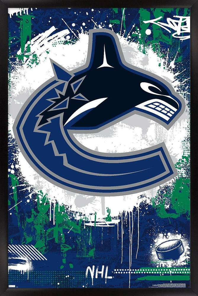 NHL Vancouver Canucks - Maximalist Logo 23 Wall Poster, 22.375" x 34"