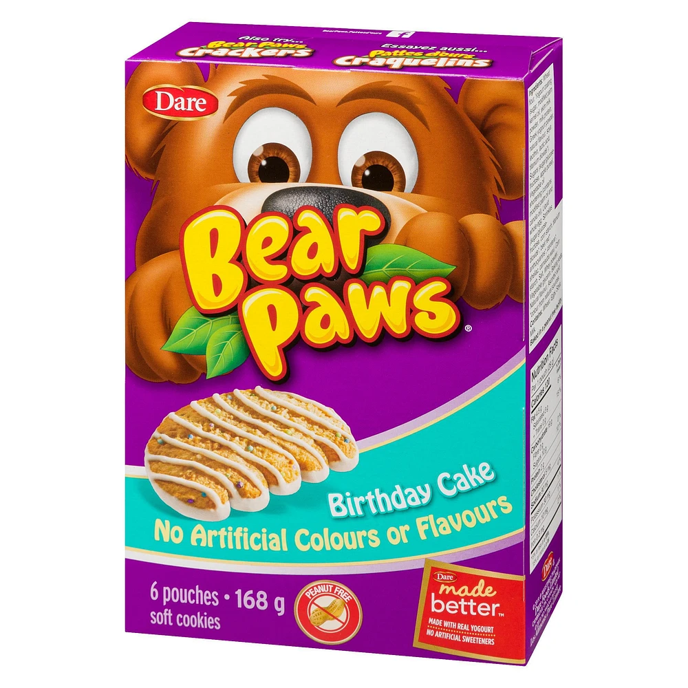 Bear Paws Birthday Cake Cookies, Dare, 168g