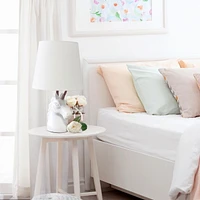 Simple Designs Lampe de table licorne blanche étincelante