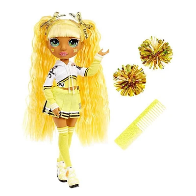 Rainbow High Cheer Sunny Madison – Poupée-mannequin jaune avec pompons