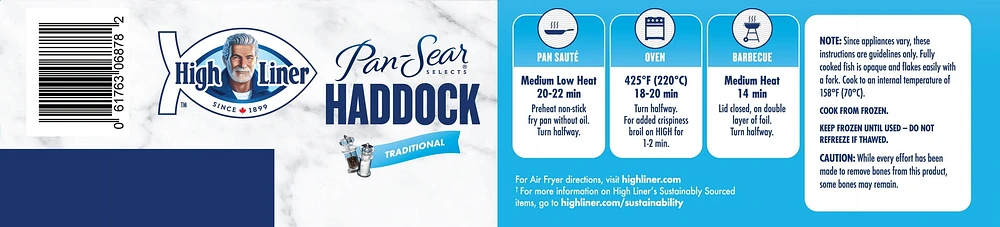 High Liner Pan Sear Selects Traditional Haddock, 550 g