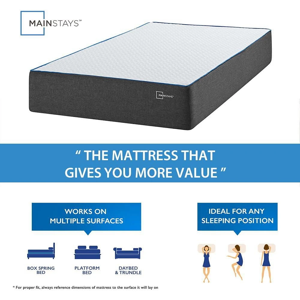 Matelas en mousse à mémoire de forme Mainstays de po
