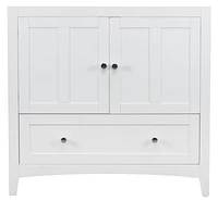 Imaginations Américaines  34.5 pouces W Vanity Base Blanc