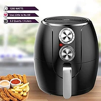 Brentwood 3.2-Quart Electric Air Fryer, Black and Silver