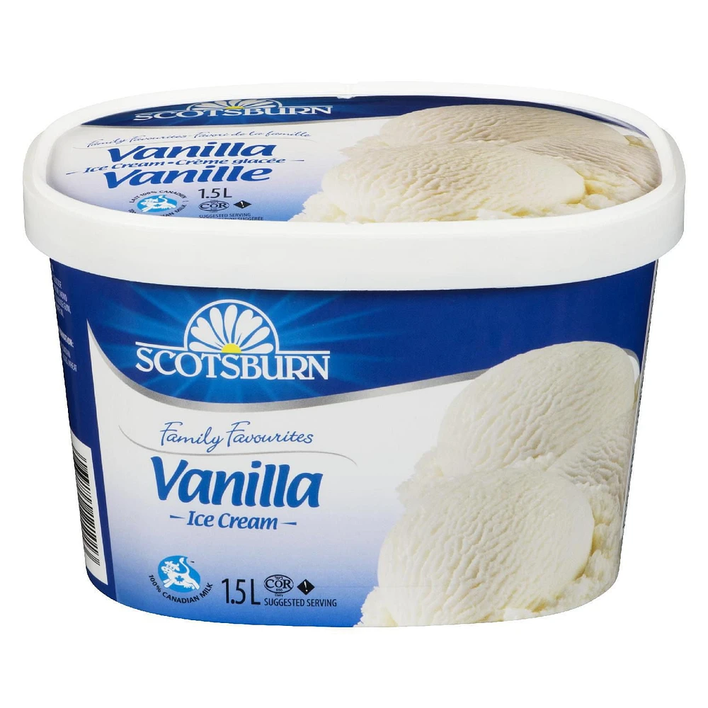 Scotsburn Family Favourites Vanilla Ice Cream, 1.5 L