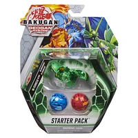 Starter Pack Bakugan, Coffret de 3, Fenneca Ultra, Figurines articulées Geogan Rising à collectionner