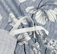Literie toutes saisons Marina Decoration, ultra douce, soyeuse, avec fermeture éclair, en rayonne de bambou imprimée, avec taies d'oreiller, motif floral romantique délavé à l'encre