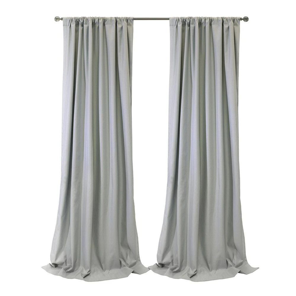 Loft Living Bexley occulant Double Tetiere panneau de rideau 52 x 95 in Gris
