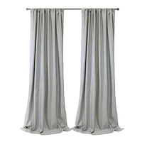 Loft Living Bexley occulant Double Tetiere panneau de rideau 52 x 95 in Gris