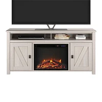 Console TV Farmington avec foyer électrique pour téléviseurs jusqu'à 60 po