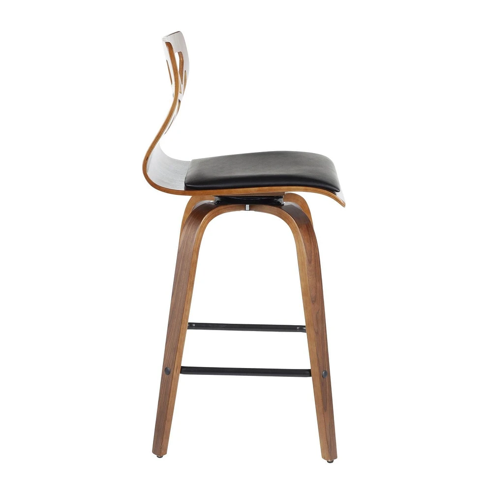 Tabouret de comptoir de comptoir moderne milieu-du-siècle Folia