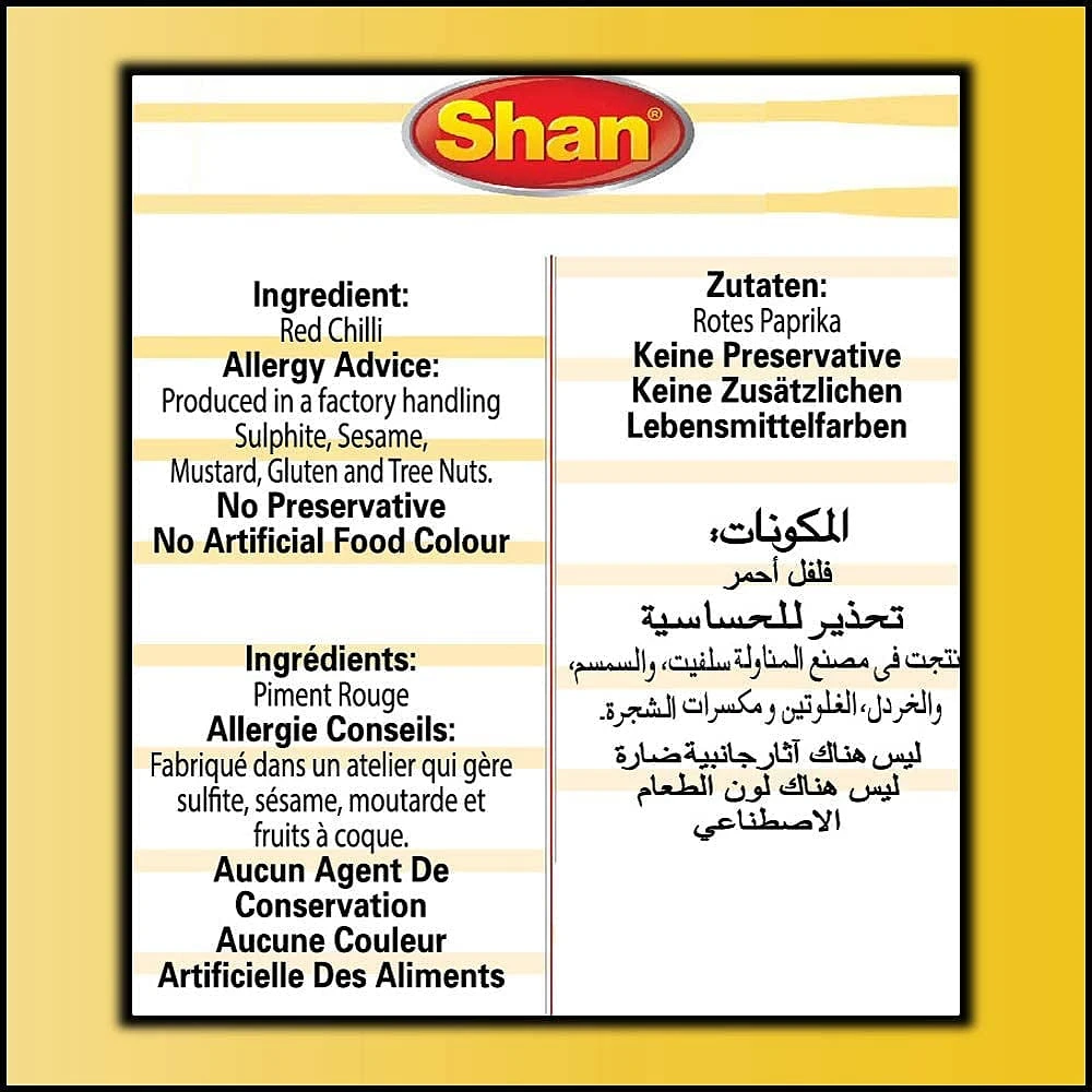 poudre de piment rouge Shan