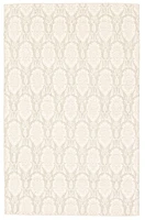 ECARPETGALLERY 3'10" x 6'0" Floral Collage Handmade Area Rug for Living Room, Dining Room and Bedroom in Ivory