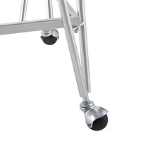 Putnam Silver Mid-Century Bar Cart