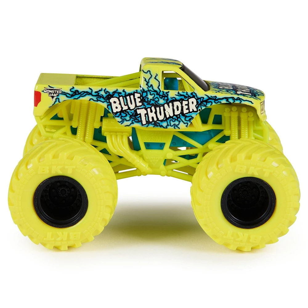 Monster Jam, Official Blue Thunder Monster Truck, Die-Cast Vehicle, 1:64 Scale, Kids Toys for Boys Ages 3 and up, Blue Thunder