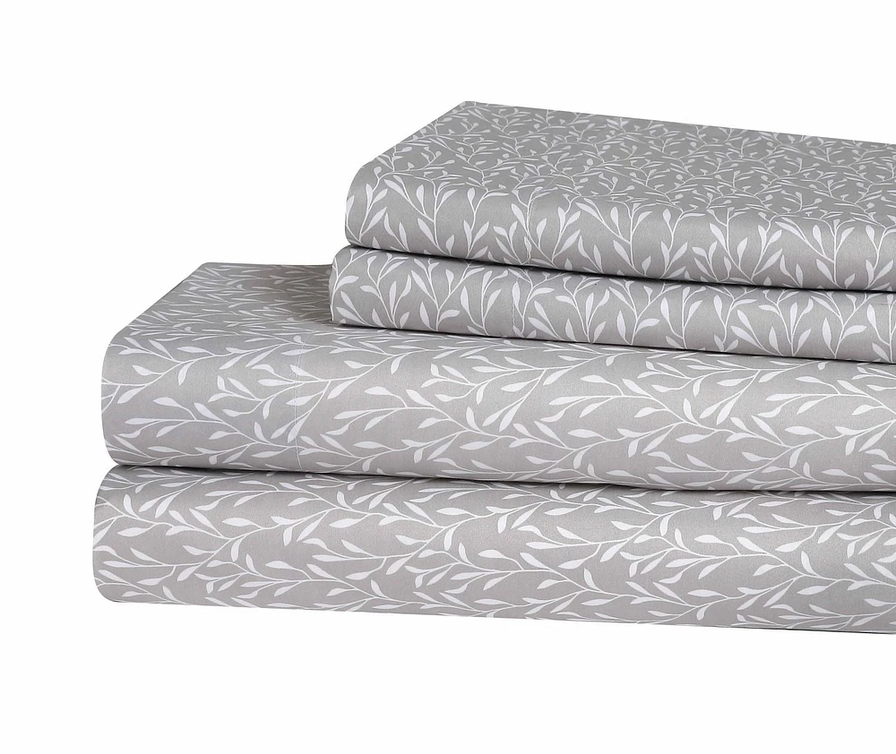 Ensemble de draps en microfibre imprimé 4 pièces