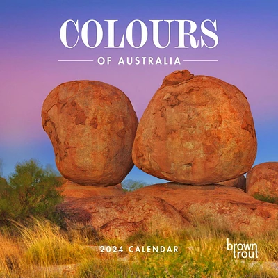 BrownTrout Colours of Australia 2024 12x24 Inch Square Wall Calendar, 9347301103483