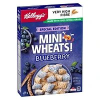 Kellogg's Mini-Wheats Cereal, Blueberry Flavour 439 g, Special Edition