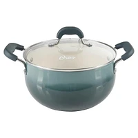Oster Corbett 8 Piece Aluminum Cookware Set, Gradient Grey with Soft Touch Bakelite Handle