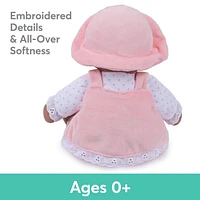 Baby GUND My First Dolly, Poupée en peluche pour bébés et tout-petits, rose/blanc, 33 cm