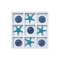 Polyresin Seashore Tic Tac Toe Wood Board