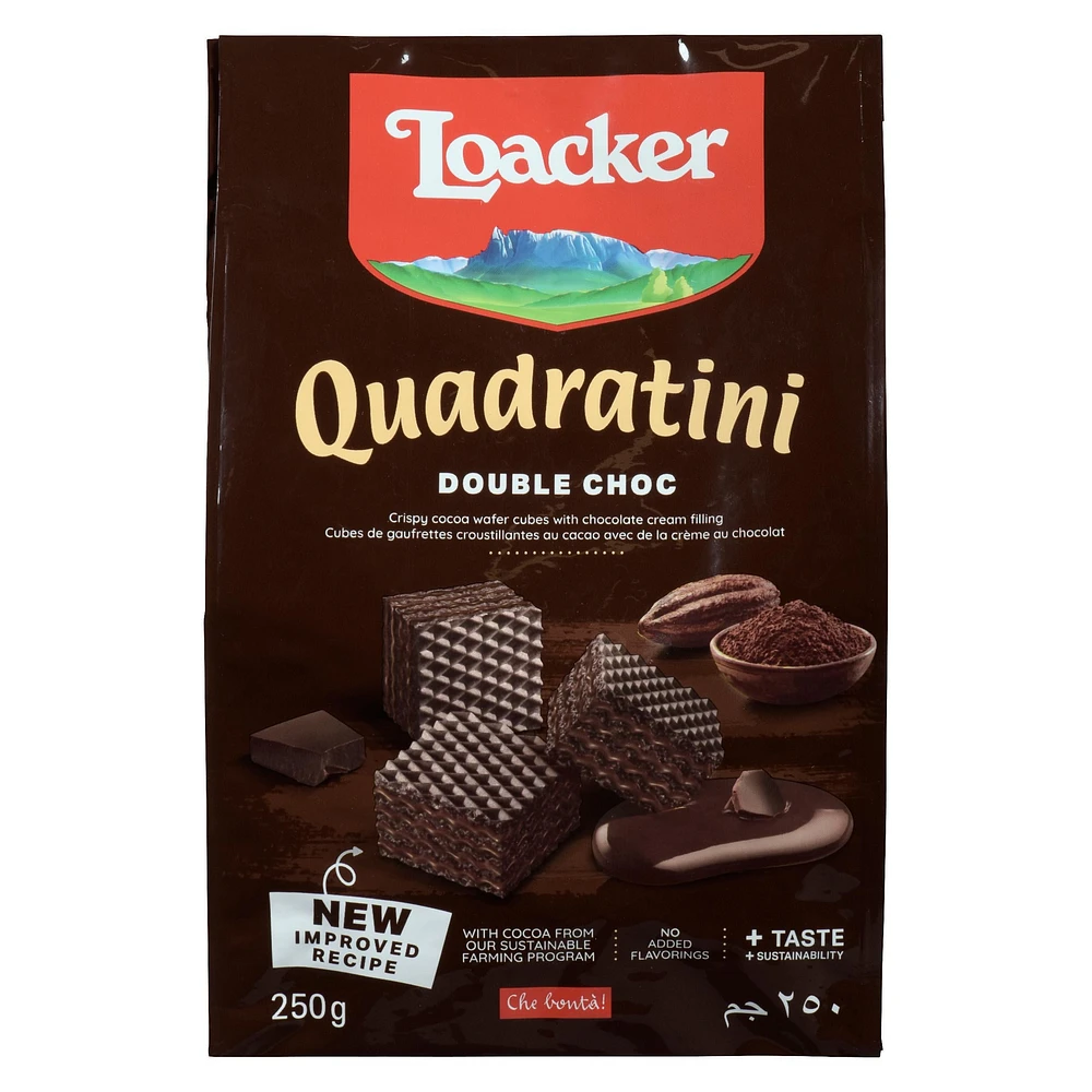 LOACKER QUAD DOUBLE CHOCOLATE 250G, 250G