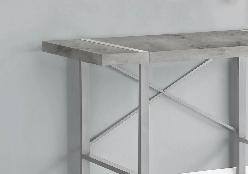Monarch Specialties Bureau, Bureau À Domicile, Ordinateur Portable, 48"l, Travail, Métal, Stratifié, Gris, Contemporain, Moderne