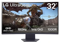 LG Ultragear™ 32" Curved Gaming Monitor, 2560x1440, Black, 32GS60QX-B.AUSQ