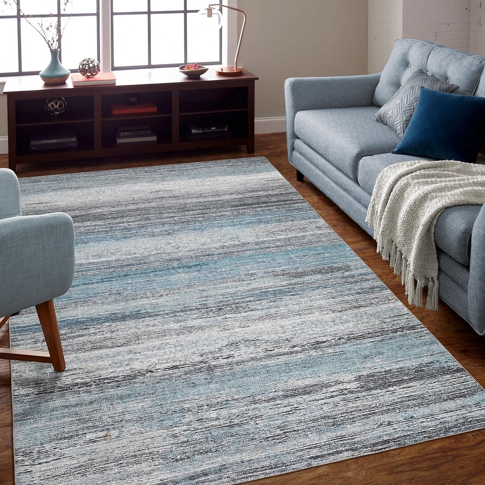 Rug Branch Emir Collection Tapis abstrait hydrofuge moderne