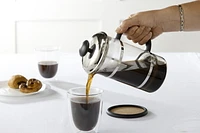 Trudeau Maison Coffee Press with Chrome Plate Lid, Coffee Press with lid