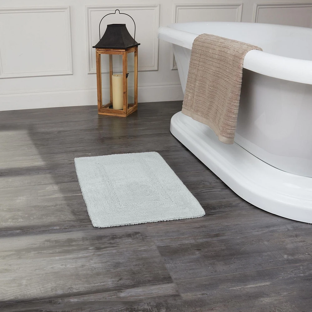 Tapis de bain en coton réversible doux et absorbant Fabstyles Basix