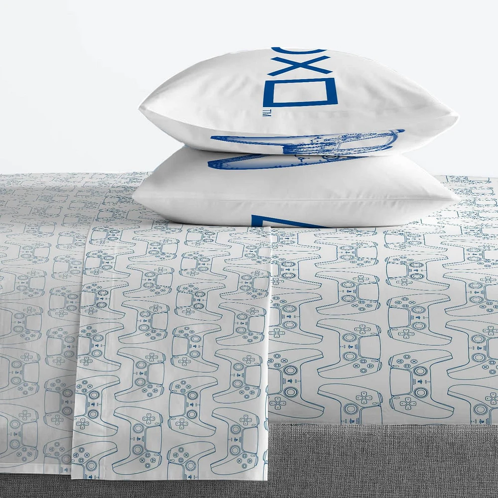 Playstation 4-Piece Full Sheet Set, 100% Polyester